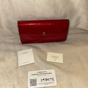 Louis Vuitton Cherry Red Vernis Wallet